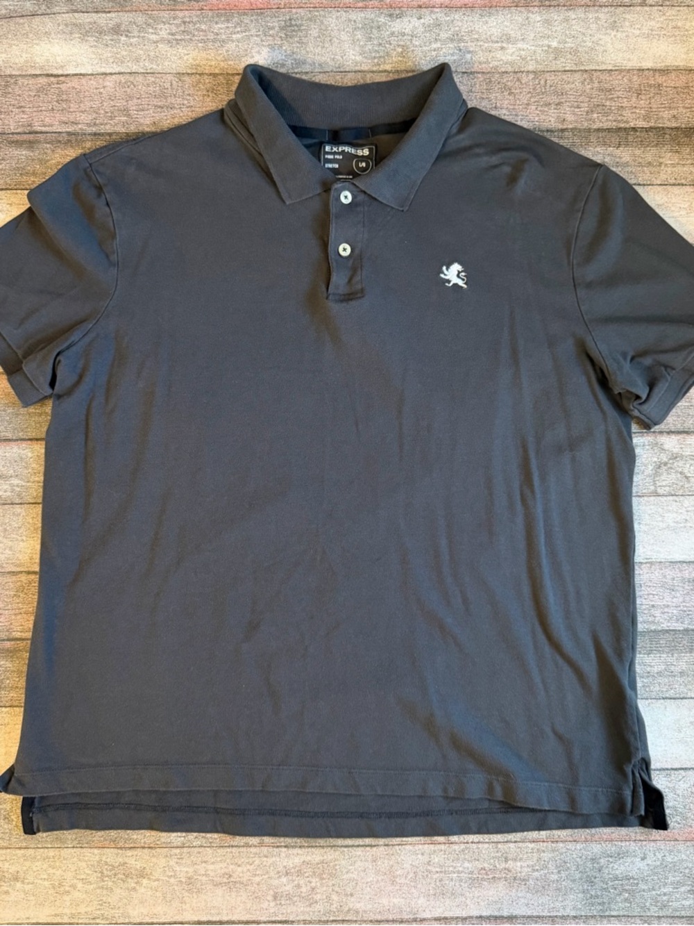 Express Men’s Black Polo with Embroidered Logo